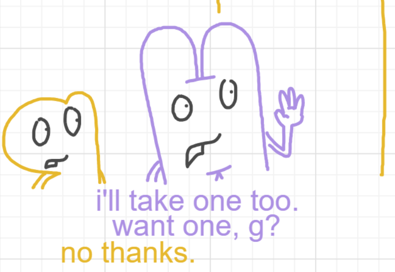 A panel from I've Been Everywhere, Man, episode nine of the Board Boards object show by Furretwalk/WalkingFurret.